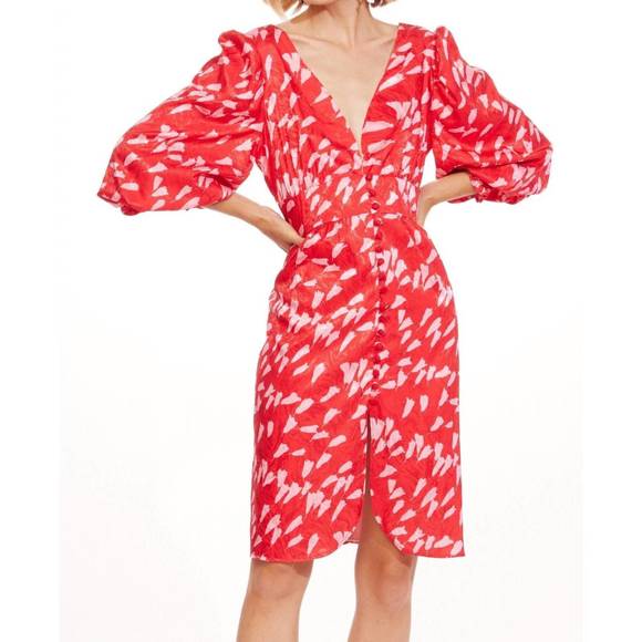 NEW EVA FRANCO everly dress in taffy bloom - Picture 1 of 3